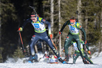 18.12.2021, xsoex, Biathlon Alpencup Pokljuka, Sprint Men, v.l. Franz Schaser (Germany), Domenic Endler (Germany)  / 