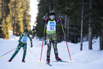 18.12.2021, xsoex, Biathlon Alpencup Pokljuka, Sprint Women, v.l. Helena Petter (Germany), Angelina Strobel (Germany)  / 
