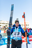 19.12.2021, xkvx, Biathlon IBU World Cup Le Grand Bornand, Mass Start Women, v.l. Julia Simon (France) nach der Siegerehrung / after the medal ceremony