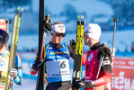 19.12.2021, xkvx, Biathlon IBU World Cup Le Grand Bornand, Mass Start Men, v.l. Johannes Thingnes Boe (Norway), Tarjei Boe (Norway) im Ziel / in the finish