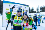19.12.2021, xlukx, Biathlon IBU Cup Obertilliach, Single Mixed Relay, v.l. v.l. 2. Platz Viktor Brandt (SWE), 2. Platz Elisabeth Hoegberg (SWE)  / f.l. second placed Viktor Brandt of Sweden, second placed Elisabeth Hoegberg of Sweden