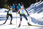 19.12.2021, xsoex, Biathlon Alpencup Pokljuka, Sprint Women, v.l. Manca Caserman (Slovenia), Sarah Centmayer (Germany)  / 