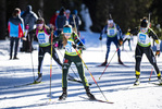 19.12.2021, xsoex, Biathlon Alpencup Pokljuka, Sprint Women, v.l. Julia Tannheimer (Germany), Leonie Riedl (Germany), Karla Gehrmann (Germany)  / 