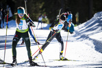 19.12.2021, xsoex, Biathlon Alpencup Pokljuka, Sprint Women, v.l. Lena Siegmund (Germany), Karla Gehrmann (Germany)  / 
