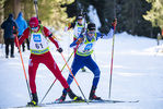 19.12.2021, xsoex, Biathlon Alpencup Pokljuka, Sprint Men, v.l. Remo Burch  (Switzerland), Max Hanke  (Germany)  / 