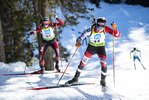 19.12.2021, xsoex, Biathlon Alpencup Pokljuka, Sprint Men, v.l. Paul Jennewein  (Austria), Daniel Glasser  (Austria)  / 
