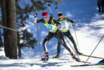 19.12.2021, xsoex, Biathlon Alpencup Pokljuka, Sprint Men, v.l. Moritz Rombach  (Germany), Fritz Seidel  (Germany)  / 