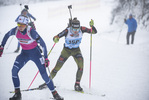 07.01.2022, xsoex, Biathlon Deutschlandpokal Notschrei, Sprint Women, v.l. Leni Dietersberger (Germany), Alina Nussbicker (Germany)  / 