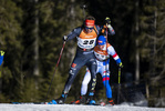 13.01.2022, xsoex, Biathlon IBU Junior Cup Pokljuka, Sprint Men, v.l. Darius Lodl (Germany) in aktion / in action competes