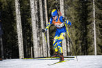 13.01.2022, xsoex, Biathlon IBU Junior Cup Pokljuka, Sprint Men, v.l. Vladyslav Chykhar (Ukraine) in aktion / in action competes