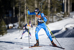 13.01.2022, xsoex, Biathlon IBU Junior Cup Pokljuka, Sprint Men, v.l. Nicolo Betemps (Italy) in aktion / in action competes