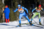 13.01.2022, xsoex, Biathlon IBU Junior Cup Pokljuka, Sprint Men, v.l. Michele Molinari (Italy), Jasa Zidar (Slovenia) in aktion / in action competes