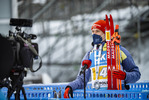 15.01.2022, xkvx, Biathlon IBU World Cup Ruhpolding, Relay Men, v.l. Benedikt Doll (Germany) schaut / looks on