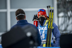 15.01.2022, xkvx, Biathlon IBU World Cup Ruhpolding, Relay Men, v.l. Philipp Nawrath (Germany) schaut / looks on