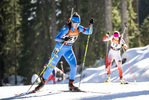 15.01.2022, xsoex, Biathlon IBU Junior Cup Pokljuka, Sprint Women, v.l. Martina Trabucchi (Italy), Emilia Zasadna (Poland) in aktion / in action competes