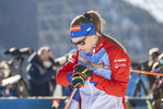 19.01.2022, xkvx, Biathlon IBU World Cup Anterselva, Training Women and Men, v.l. Ivona Fialkova (Slovakia) schaut / looks on