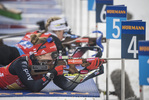 22.01.2022, xkvx, Biathlon IBU World Cup Anterselva, Relay Women, v.l. Janina Hettich (Germany) in aktion am Schiessstand / at the shooting range