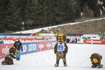 22.01.2022, xkvx, Biathlon IBU World Cup Anterselva, Relay Women, v.l. Feature / Maskottchen Bumsi / mascot