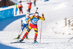 23.01.2022, xkvx, Biathlon IBU World Cup Anterselva, Mass Start Women, v.l. Lotte Lie (Belgium) in aktion / in action competes