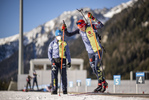 25.01.2022, xkvx, Biathlon Training Anterselva, v.l. Benedikt Doll (Germany) in aktion am Schiessstand / at the shooting range