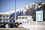 25.01.2022, xkvx, Biathlon Training Anterselva, v.l. David Zobel (Germany) in aktion am Schiessstand / at the shooting range