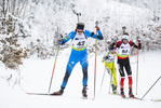 26.01.2022, xsoex, Biathlon IBU Open European Championships Arber, Individual Men, v.l. Ambroise Meunier (France), Logan Pletz (Canada)  / 