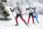 26.01.2022, xsoex, Biathlon IBU Open European Championships Arber, Individual Men, v.l. Haavard Gutuboe Bogetveit (Norway), Sindre Fjellheim Jorde (Norway)  / 