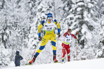 26.01.2022, xsoex, Biathlon IBU Open European Championships Arber, Individual Men, v.l. Emil Nykvist (Sweden)  / 
