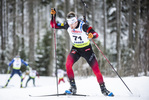 28.01.2022, xsoex, Biathlon IBU Open European Championships Arber, Sprint Men, v.l. Erlend Bjoentegaard (Norway)  / 