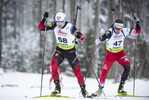28.01.2022, xsoex, Biathlon IBU Open European Championships Arber, Sprint Men, v.l. Haavard Gutuboe Bogetveit (Norway), Magnus Oberhauser (Austria)  / 