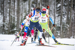 28.01.2022, xsoex, Biathlon IBU Open European Championships Arber, Sprint Men, v.l. Max Durtschi (United States), Alex Cisar (Slovenia)  / 