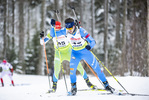 28.01.2022, xsoex, Biathlon IBU Open European Championships Arber, Sprint Men, v.l. Anton Vidmar (Slovenia), Daniele Cappellari (Italy)  / 