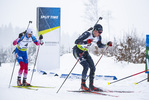 29.01.2022, xsoex, Biathlon IBU Open European Championships Arber, Pursuit Men, v.l. Petr Pashchenko (Russia), Lucas Fratzscher (Germany)  / 