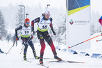 29.01.2022, xsoex, Biathlon IBU Open European Championships Arber, Pursuit Men, v.l. Philipp Horn (Germany), Aleksander Fjeld Andersen (Norway)  / 