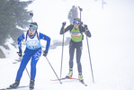 04.02.2021, xsoex, Biathlon Deutschlandpokal Clausthal-Zellerfeld, v.l. Luise Thomas (Germany), Emily Schumann (Germany)  / 