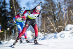 31.01.2021, xtwx, Biathlon IBU European Championships Duszniki Zdroj, Mixed Staffel, v.l. Aasne Skrede (Norway) in Aktion / in action competes