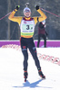 31.01.2021, xtwx, Biathlon IBU European Championships Duszniki Zdroj, Single Mixed Staffel, v.l. Justus Strelow (Germany) im Ziel / in the finish